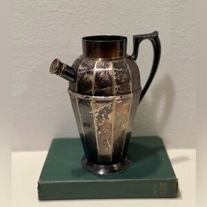 Antique 1920s Art Deco Silver Plated Apollo Bernard Rice & Sons Cocktail Pitcher